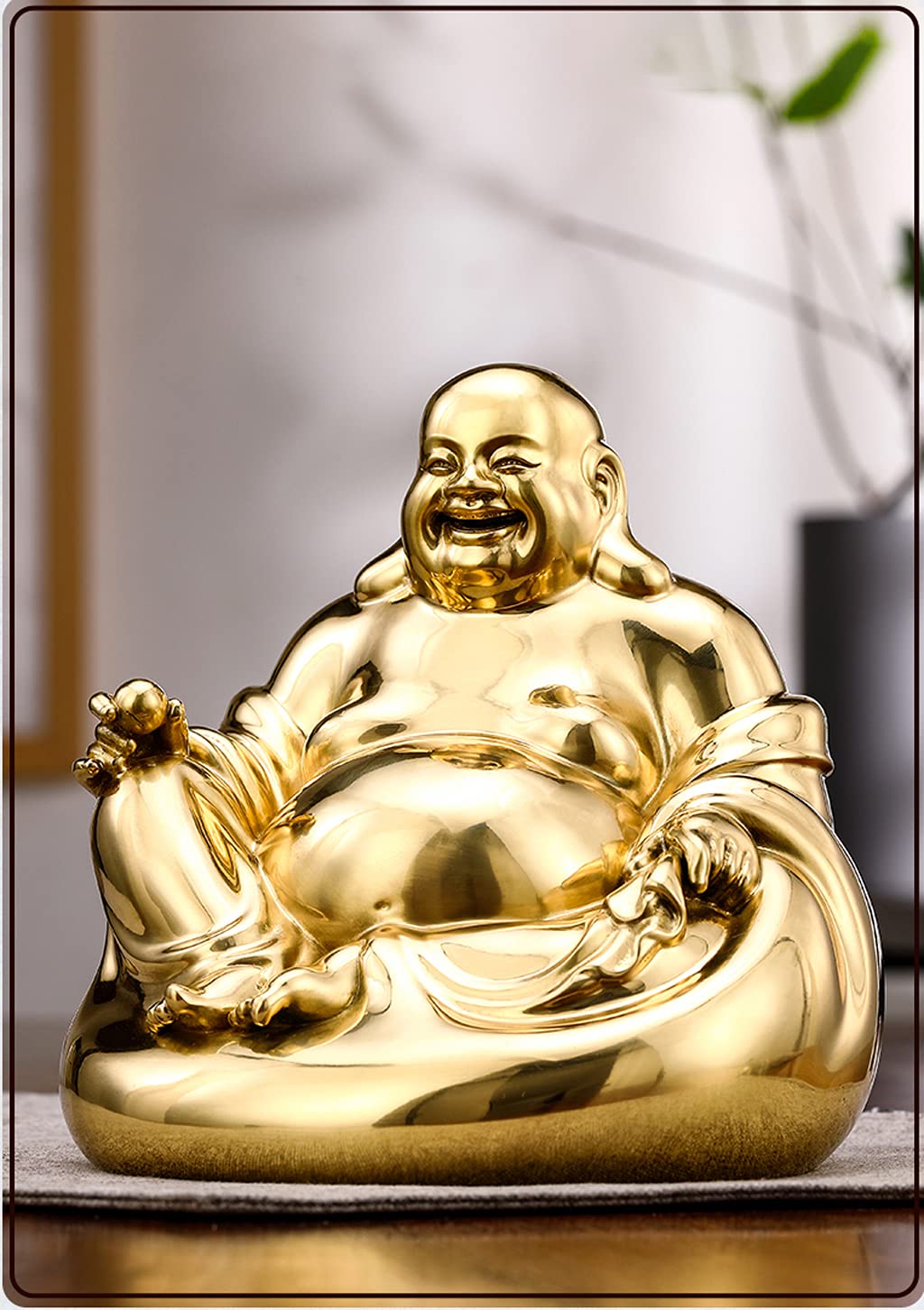 銅製　弥勒菩薩　布袋　仏像 Amazon.co.jp: ミニチュア仏像 布袋さん 弥勒菩薩 真鍮 置物
